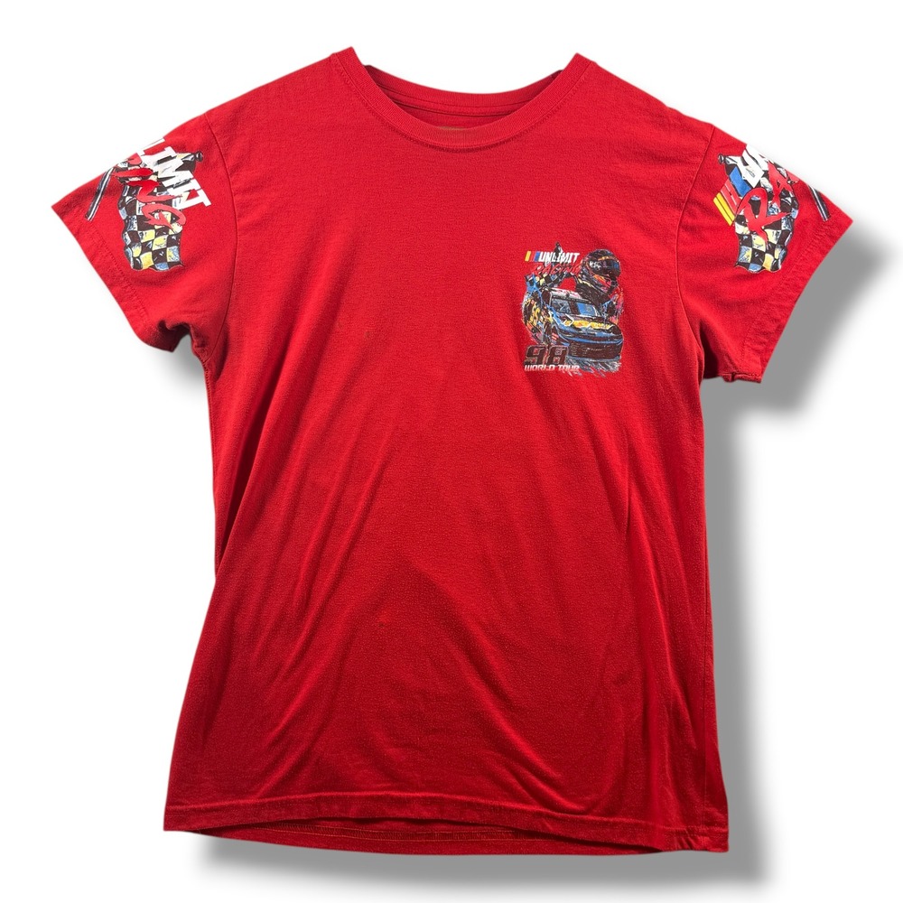 Fresh Laundry Mens Red Unlimit Racing 98 World Tour Graphic T-Shirt Size M